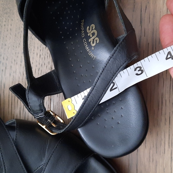 SAS Caress Tripad Comfort Cross Strap Wedge Sandal Black Size 8 - Picture 15 of 16
